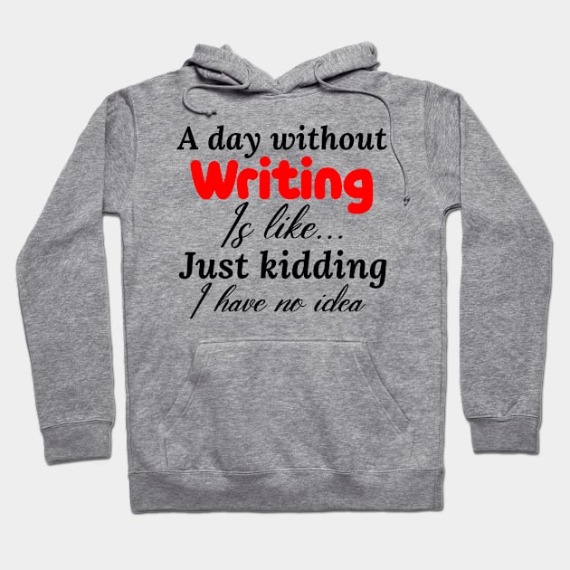 writing Hoodie by Design stars 5